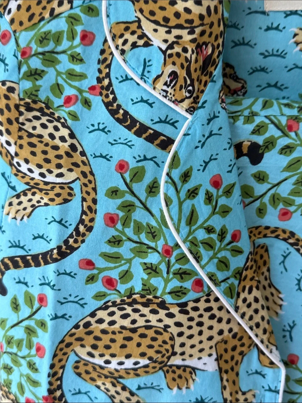 Printfresh Bagheera Leopard 🐆 Print Something Blue (Aqua) Short Pajama Set-XXS - Picture 8 of 16